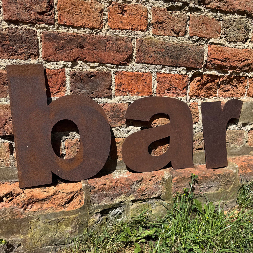 BAR Metal Letters Sign