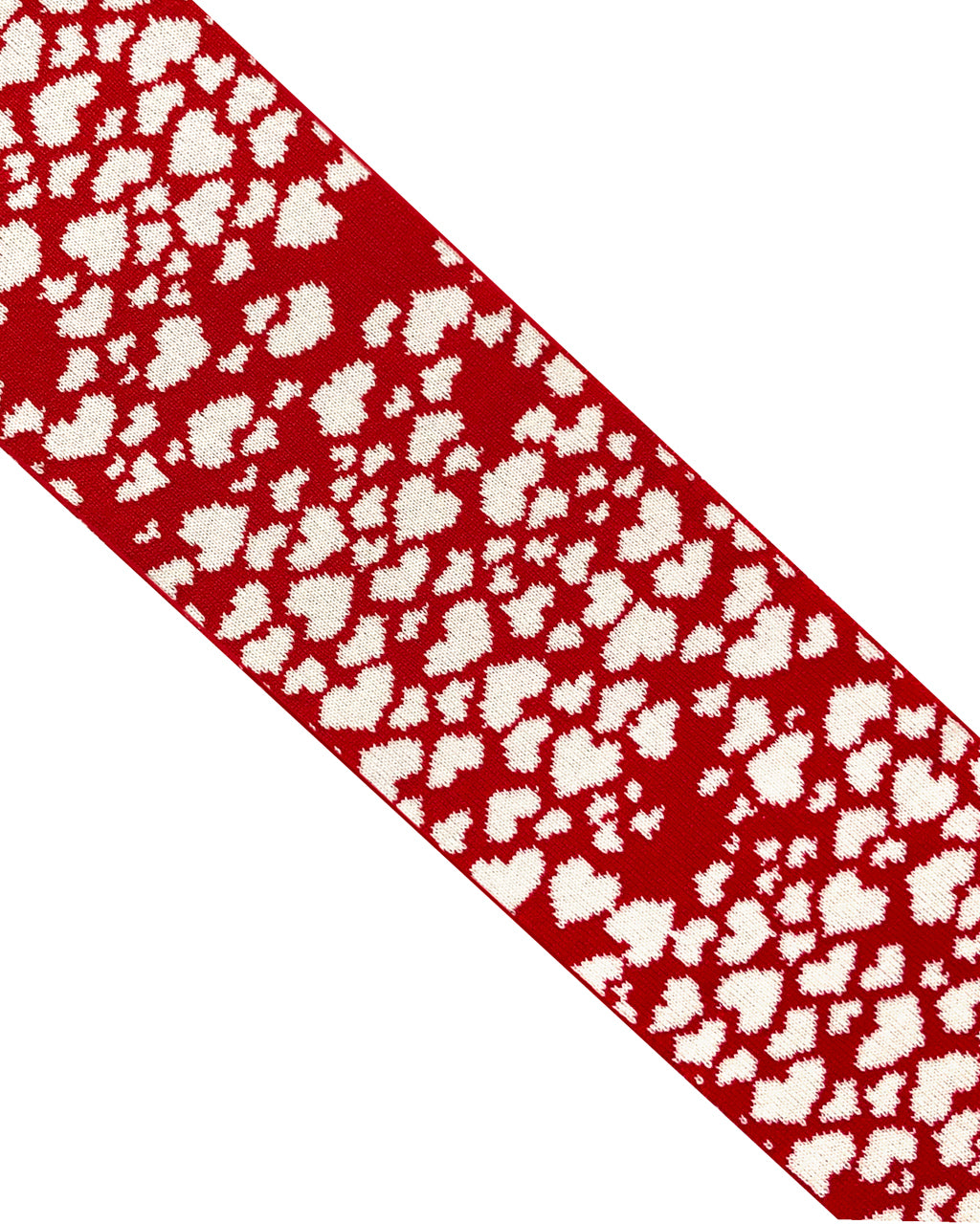 Hearts Wool & Cashmere Scarf Red