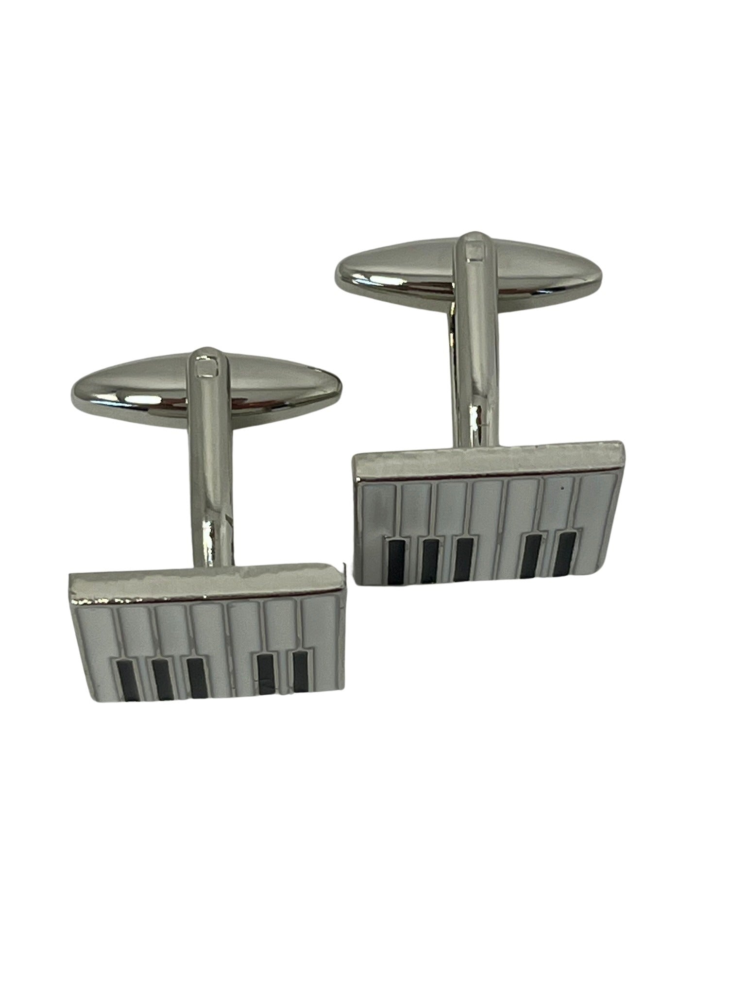 Piano Keys Silver Cufflinks