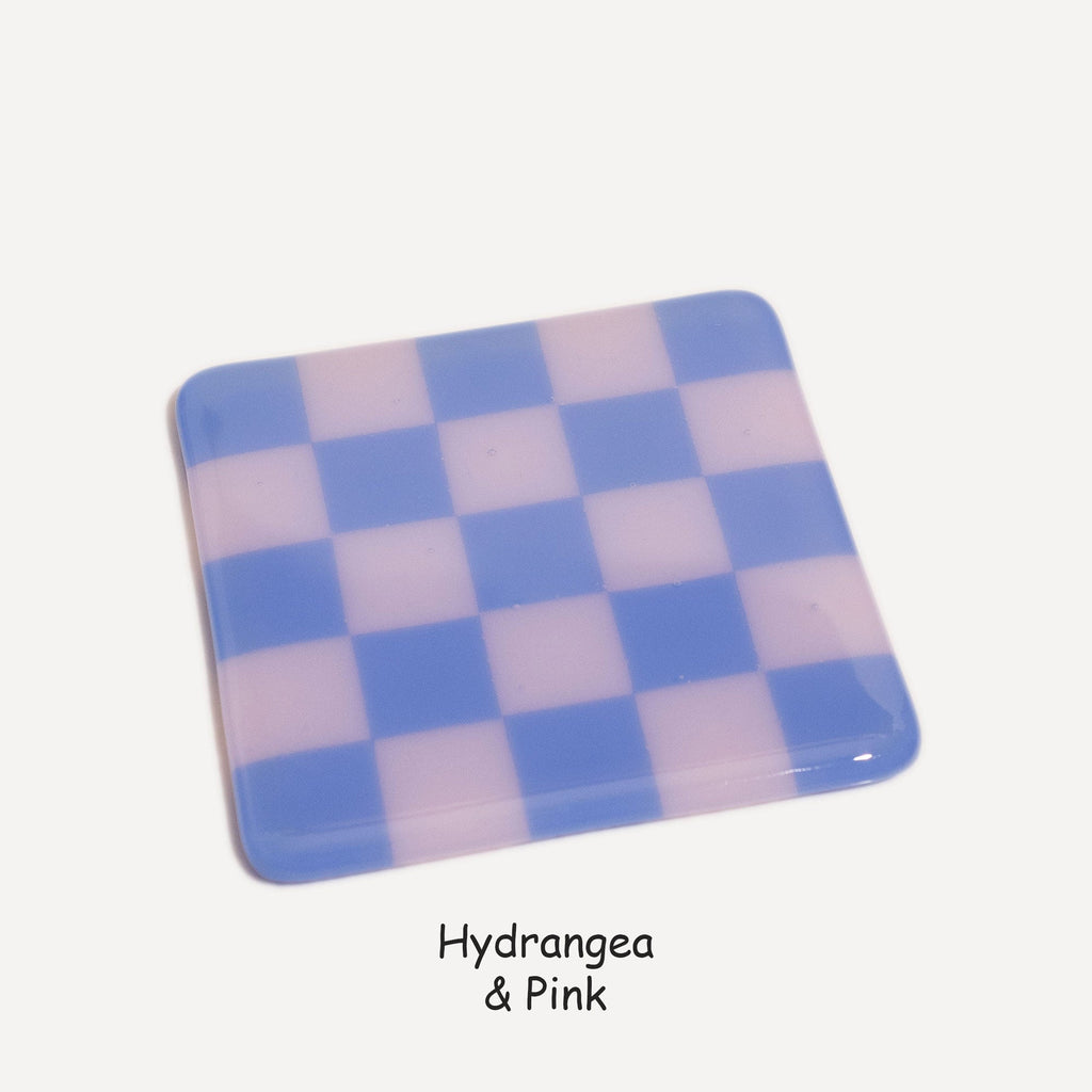 10cm Chequered Dual Colour Coaster - Oceanside Collection