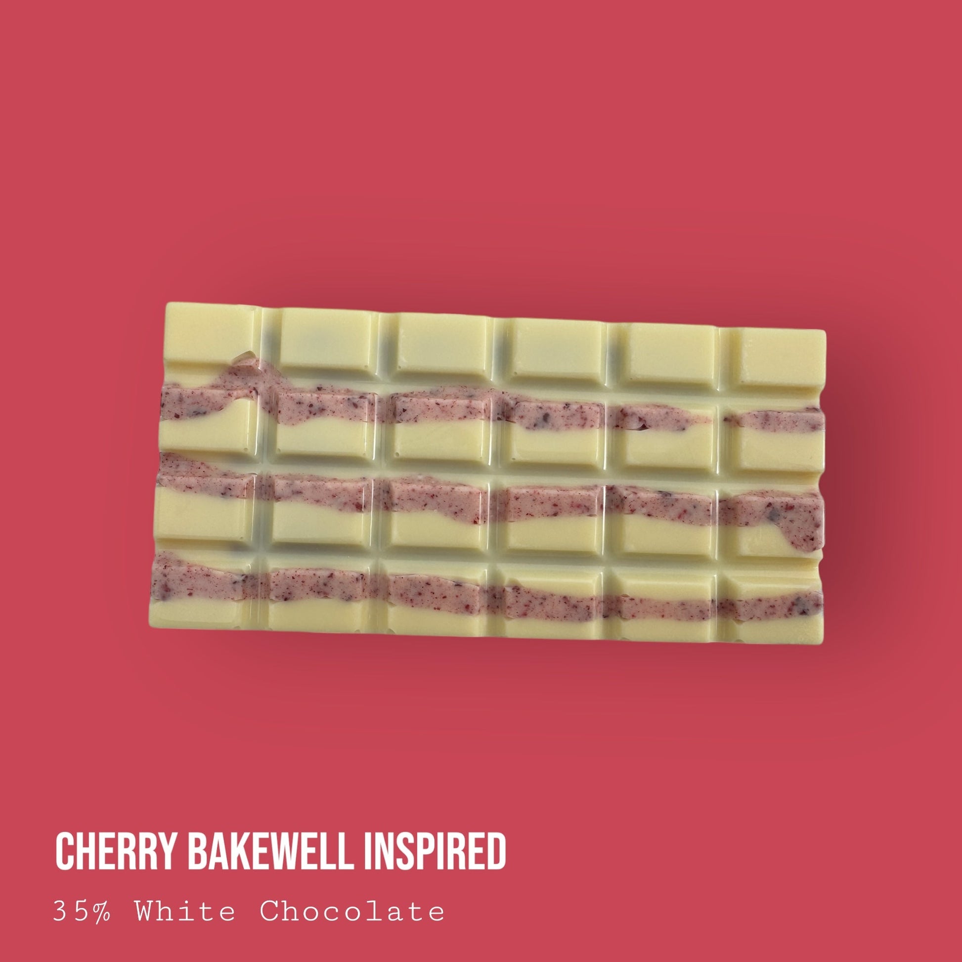 Cherry Bakewell Inspired White Chocolate Dessert Bar 245g