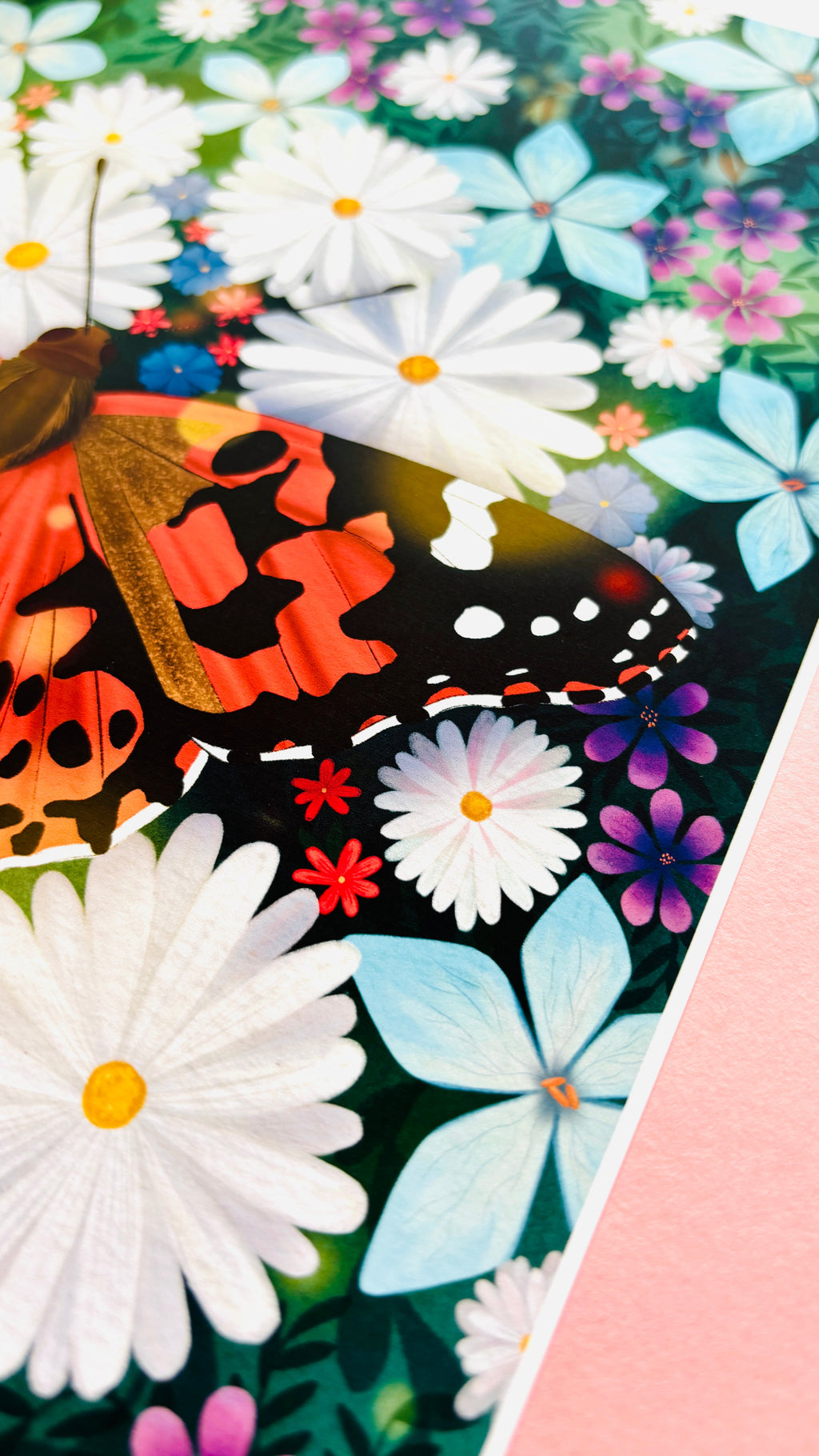 Butterfly and Wildflower Art Print- Multiple Sizes Available