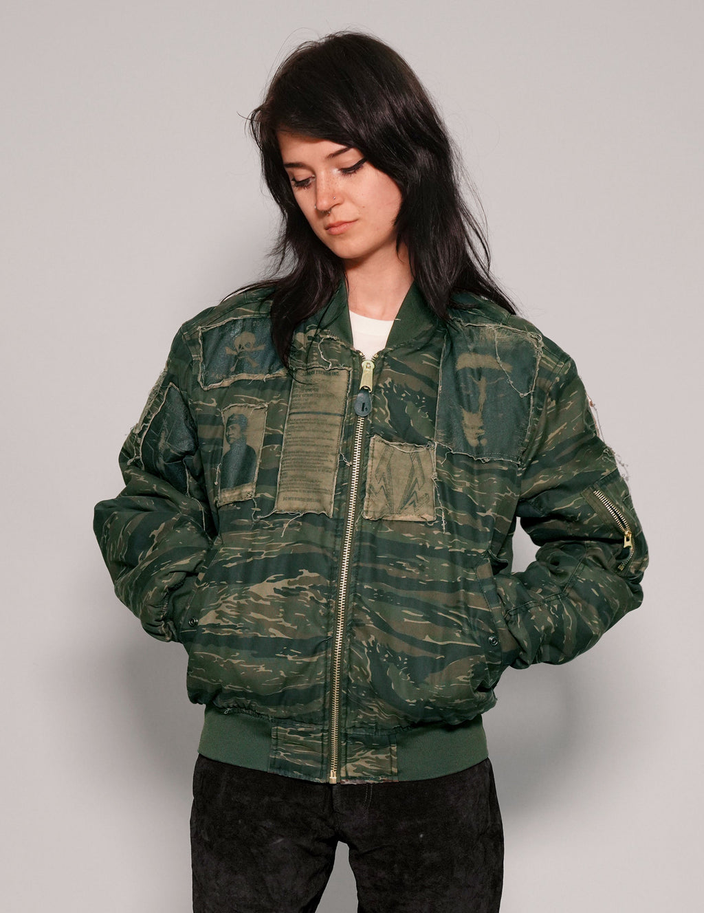 MA 1 Patched Bomber in Tiger Camo