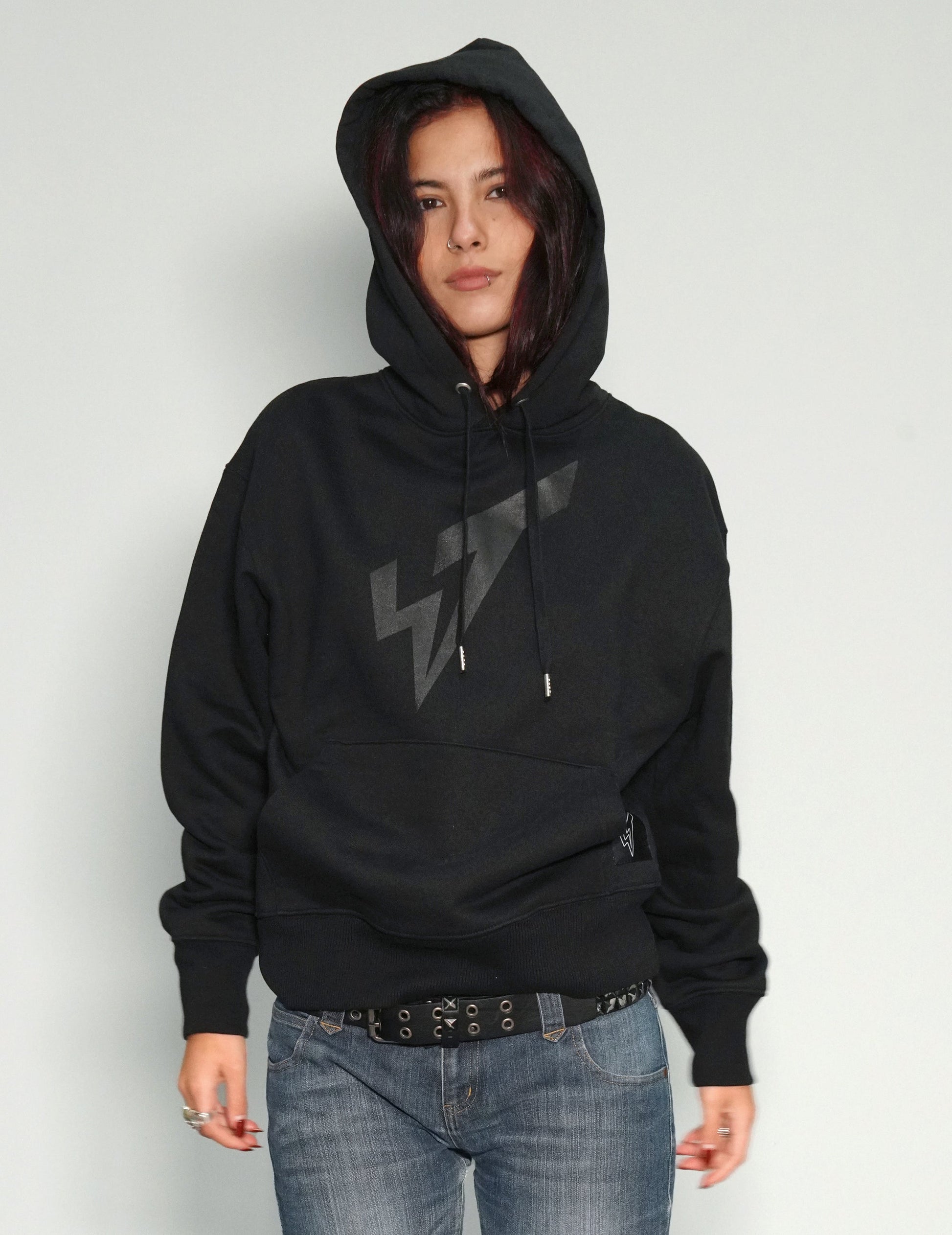 ST Hoodie in Black with Black Logo