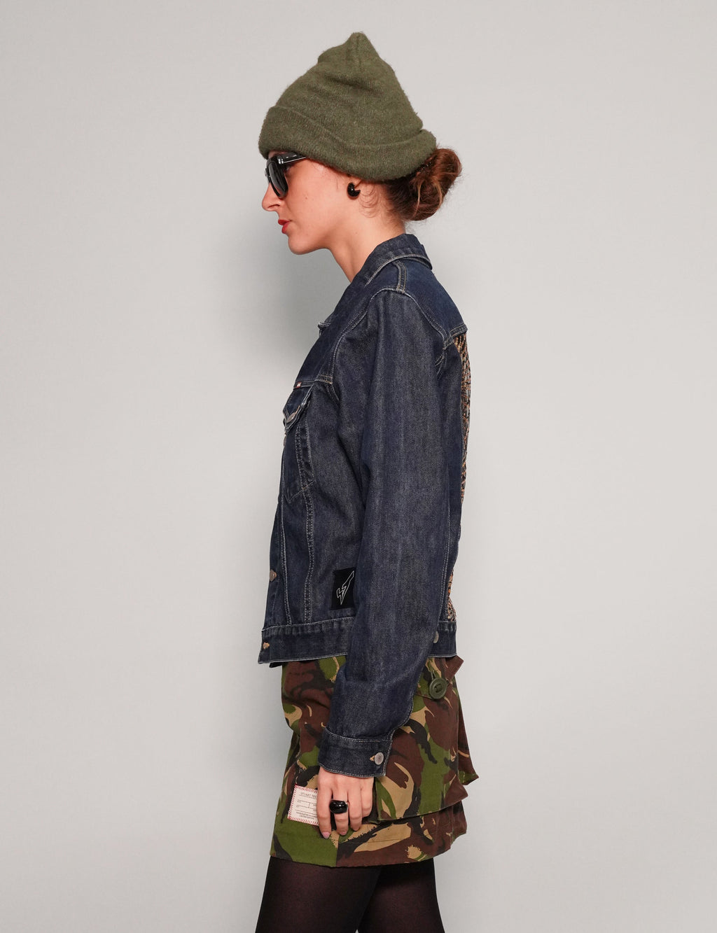 Denim Party Back Jacket in Blue