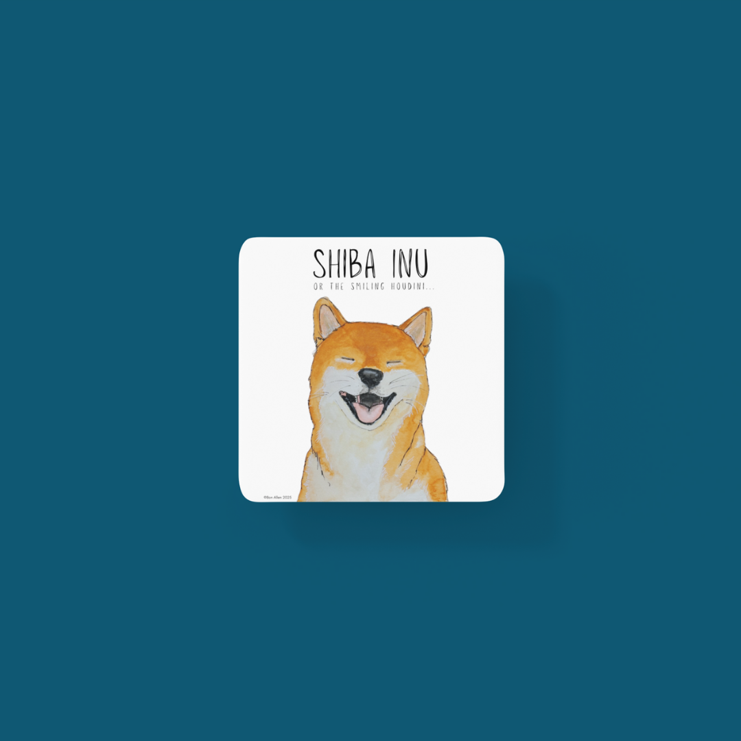 Shiba Inu Coasters – Smiling Houdini Approved!