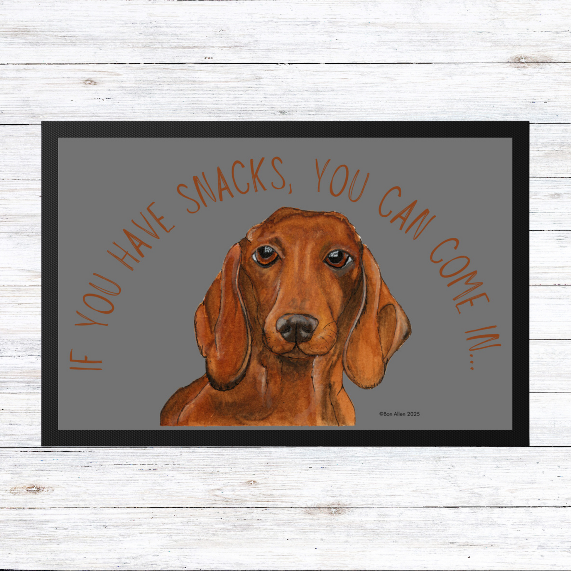 Snacks-Only VIP Access: The Dachshund Doormat!