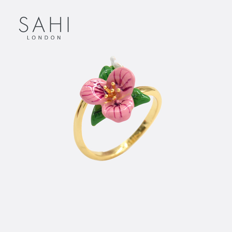 Enchanting Garden Pink Adjustable Ring
