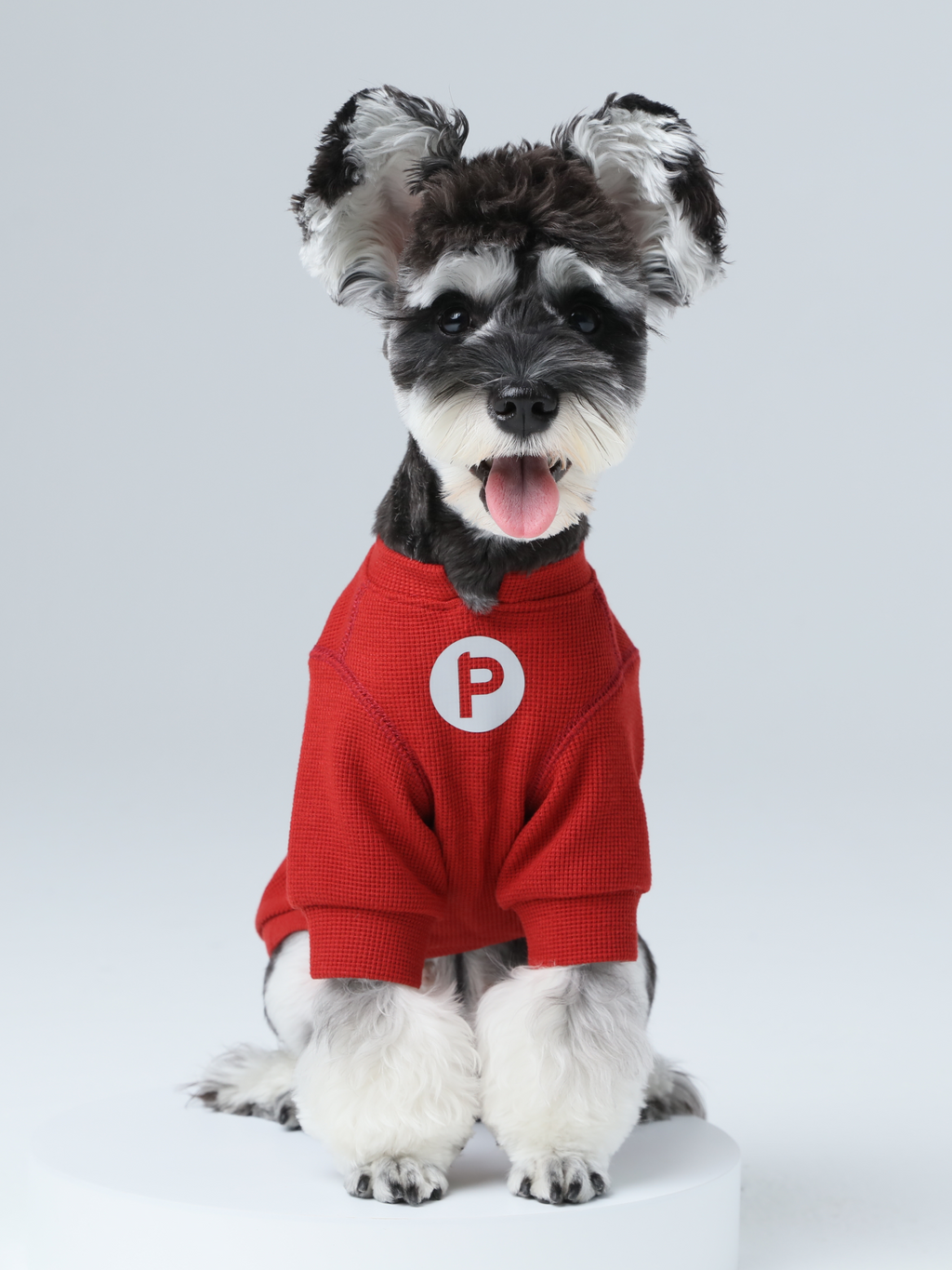 Red Waffle Embroidery T Shirt