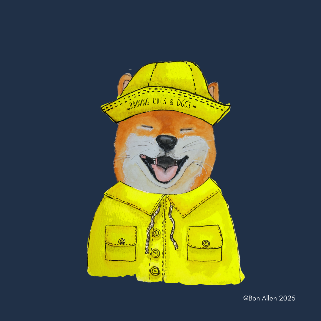 The Shiba Shade – Escape the Rain with a Smiling Houdini