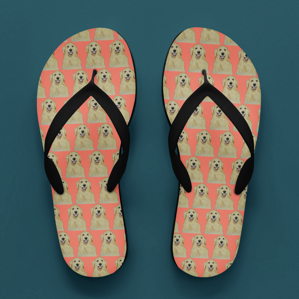 Golden Retriever Flip Flops: Step into Comfort with Your Favourite Little Weirdo!