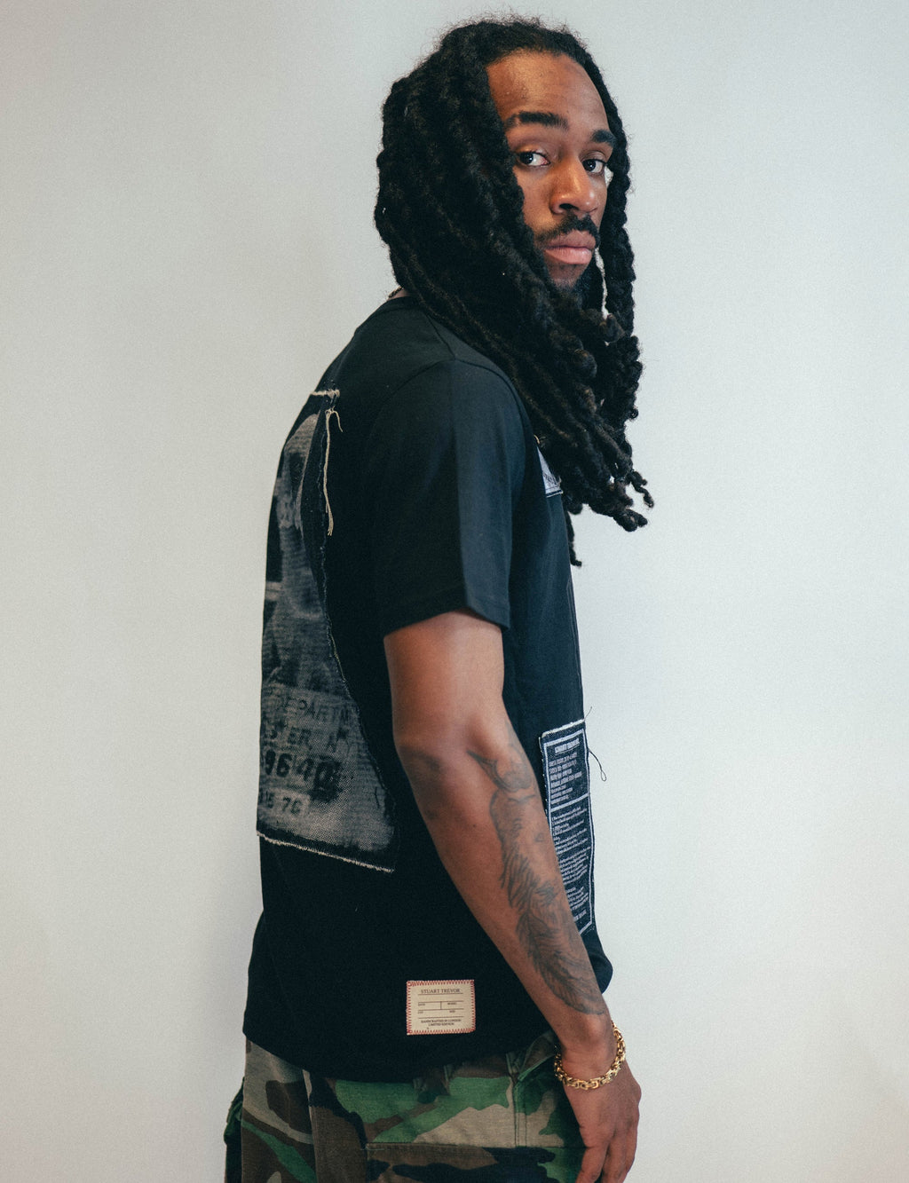 ST Patched Logo T-Shirt in Black