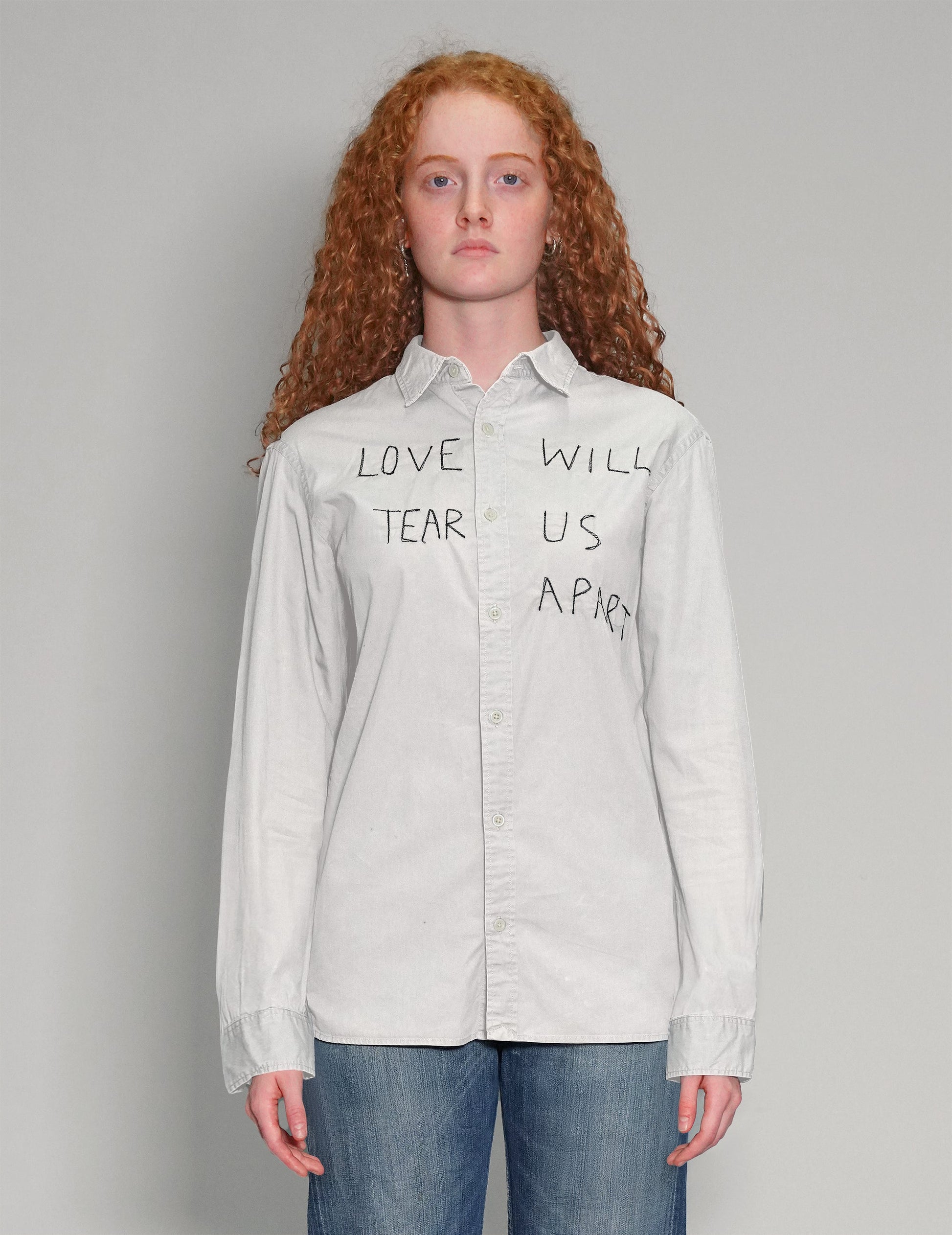 'Love Will Tear Us Apart' White Shirt