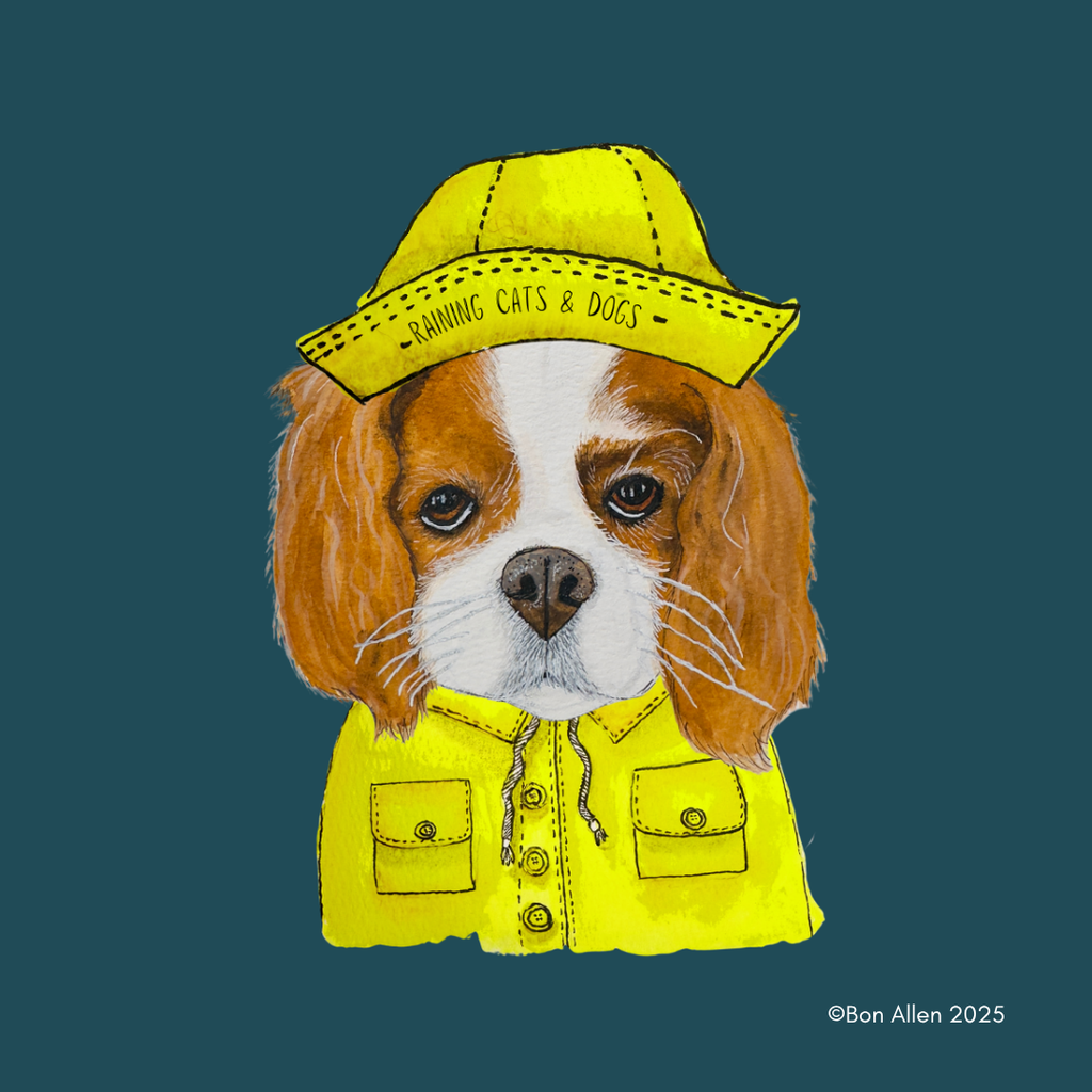 Reign or Shine: Cavalier King Charles Spaniel Golf Umbrella with Royal Attitude