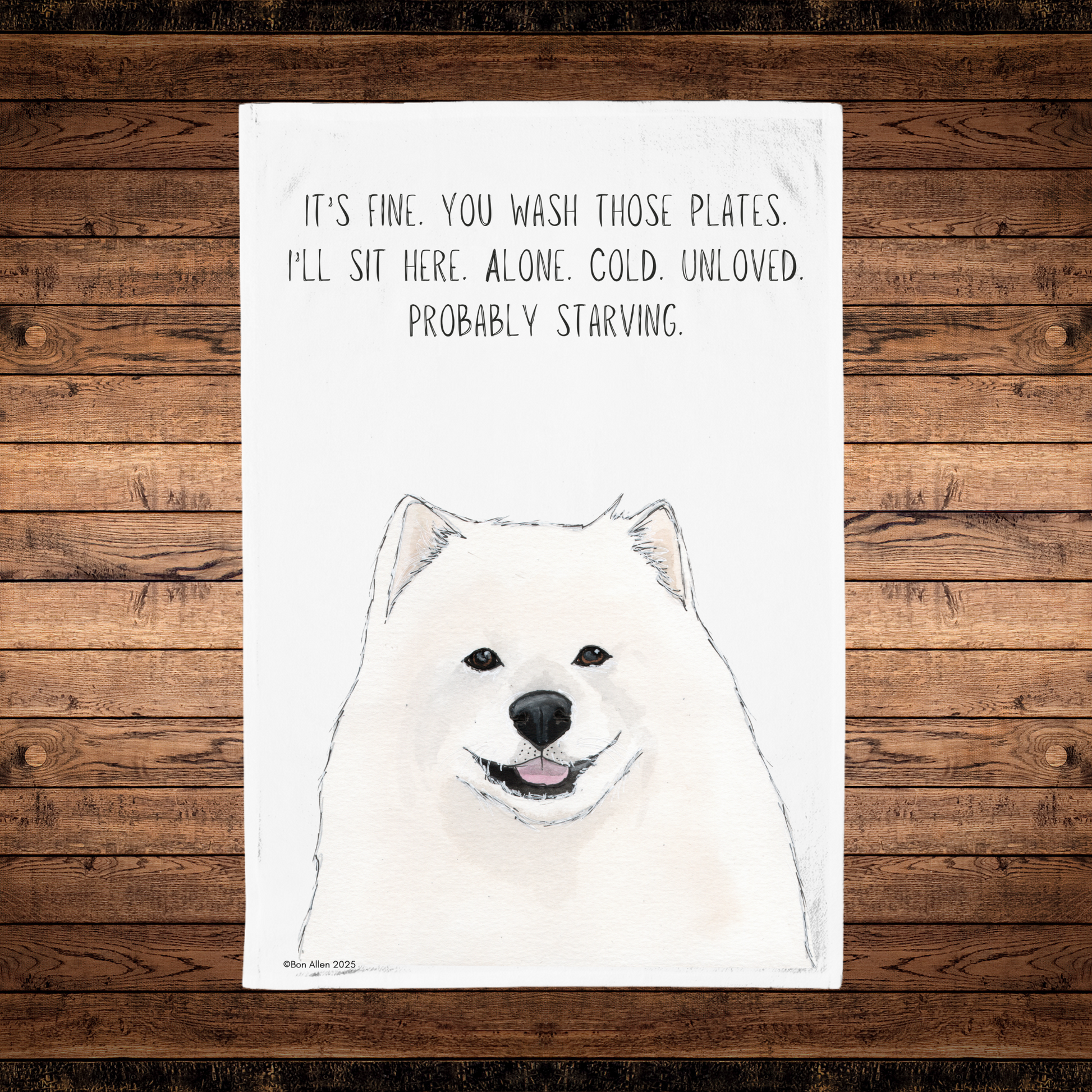 Dish Duty Drama Queen: Samoyed Edition