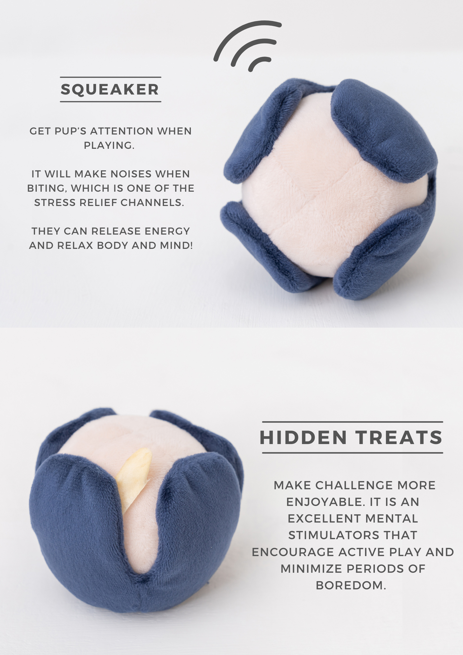 Paradise Anemone Pet Toy with Squeaker