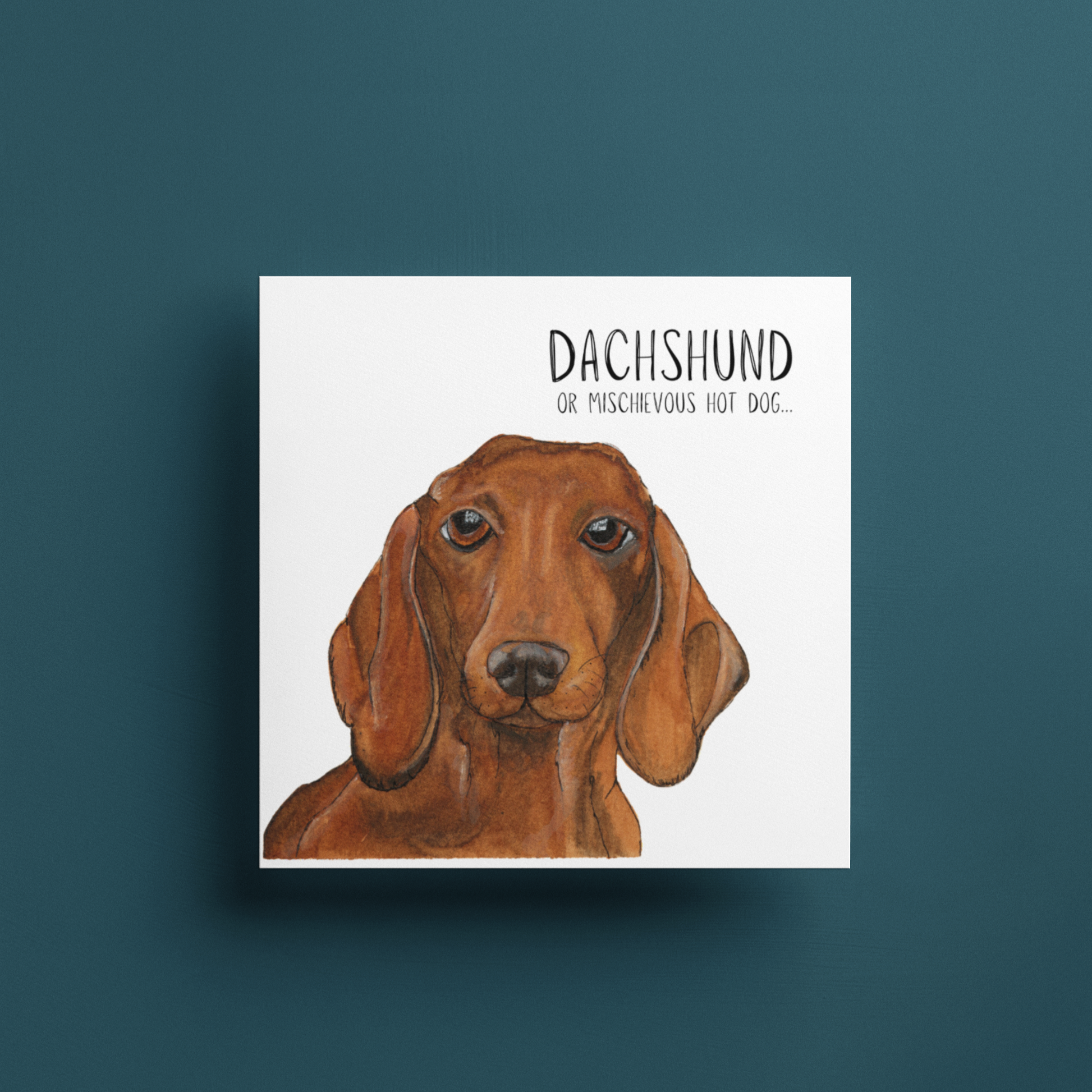 Mischievous Sausage – A Card as Cheeky as a Dachshund!