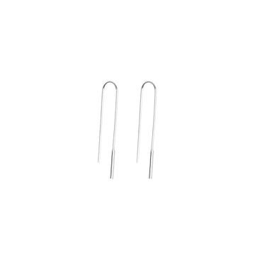 Elegant Minimalist U-Shaped Silver Earrings by Maarja Palu by Maarja Palu at www.brixbailey.com