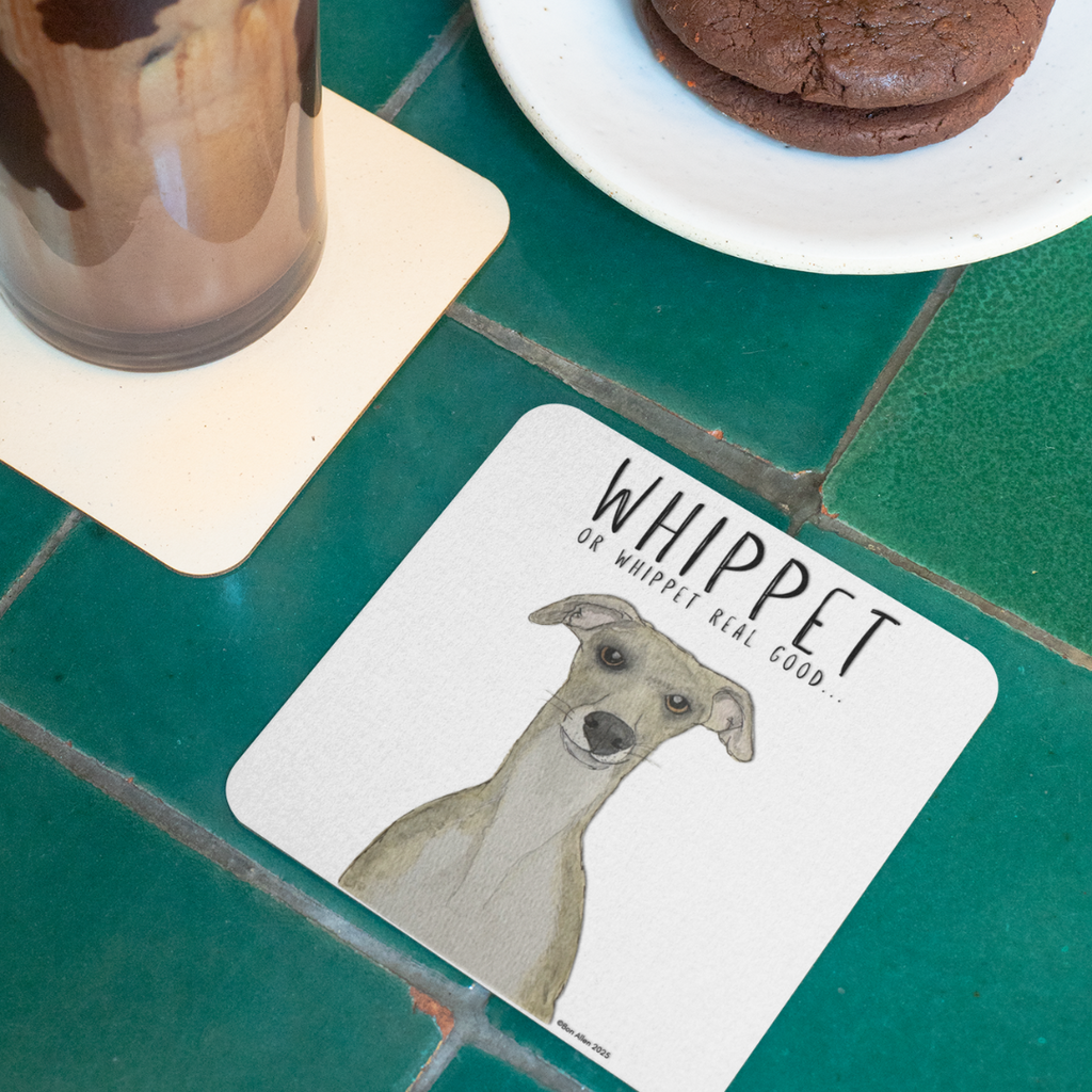 Whippet Real Good – Set of 4 Whippet Coasters!