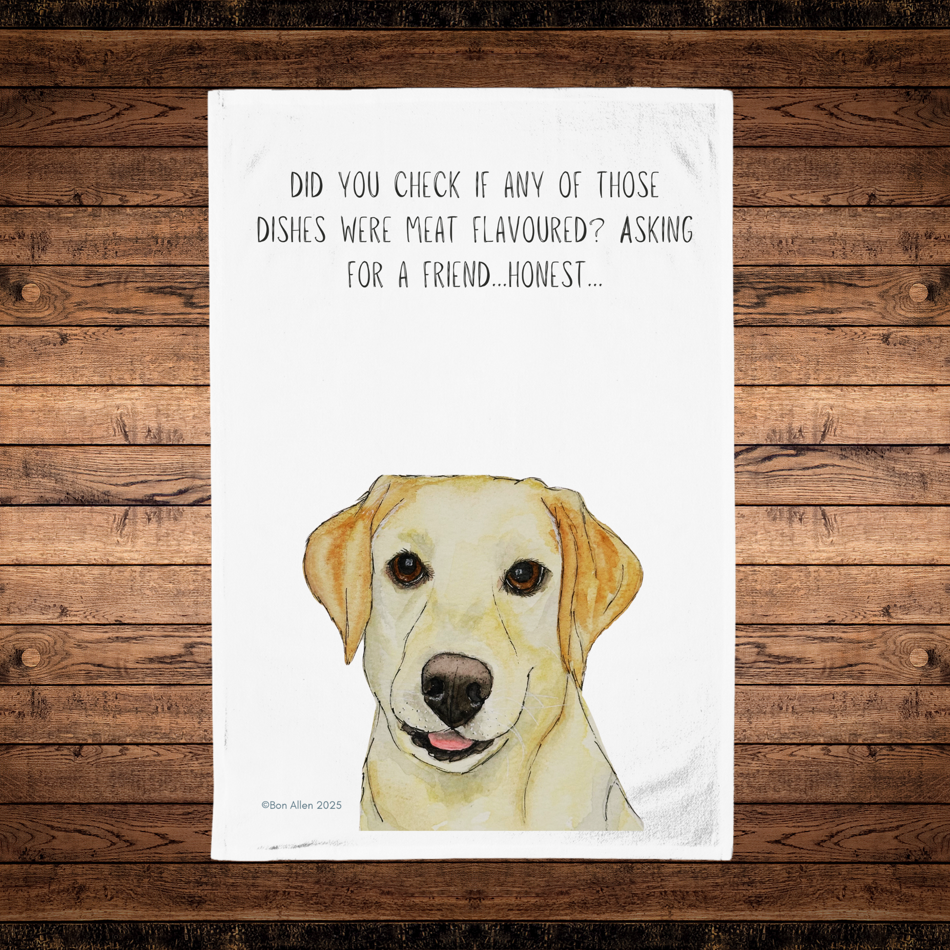 Om Nom Nomnivore Labrador Tea Towel – Wipe, Wag, Repeat!