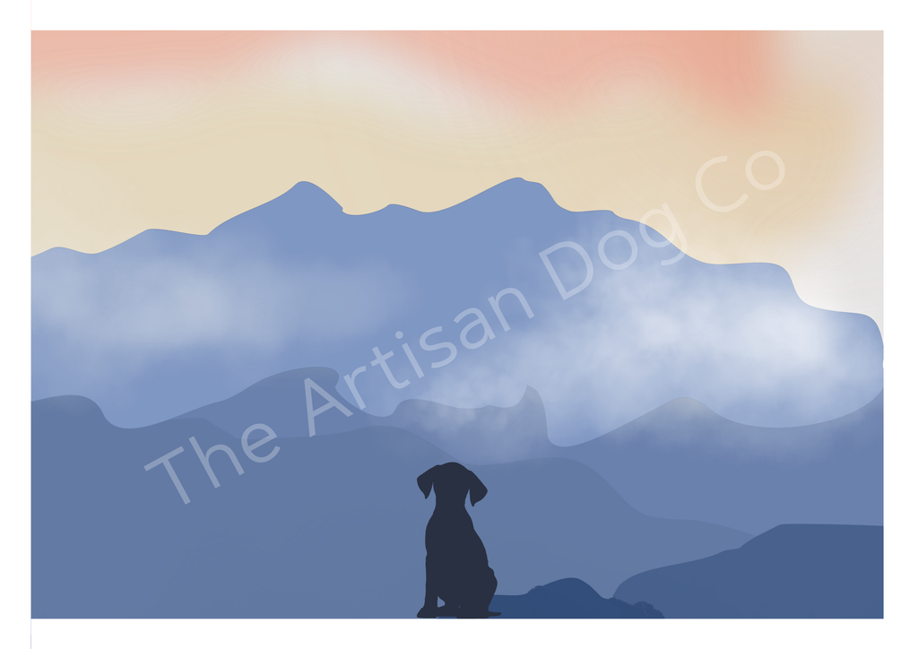 Dog in Nature Prints A4 and A3 Landscape