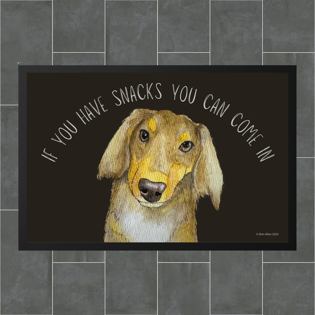 Snacks-Only VIP Access: The Long Haired Dachshund Doormat!