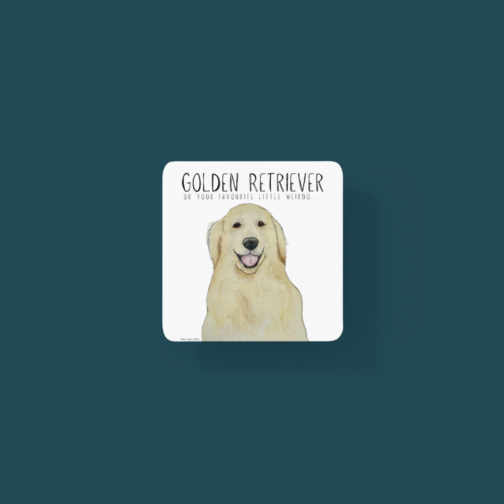 Golden Retriever Coasters – The Ultimate Goofy Sidekick for Your Drinks!