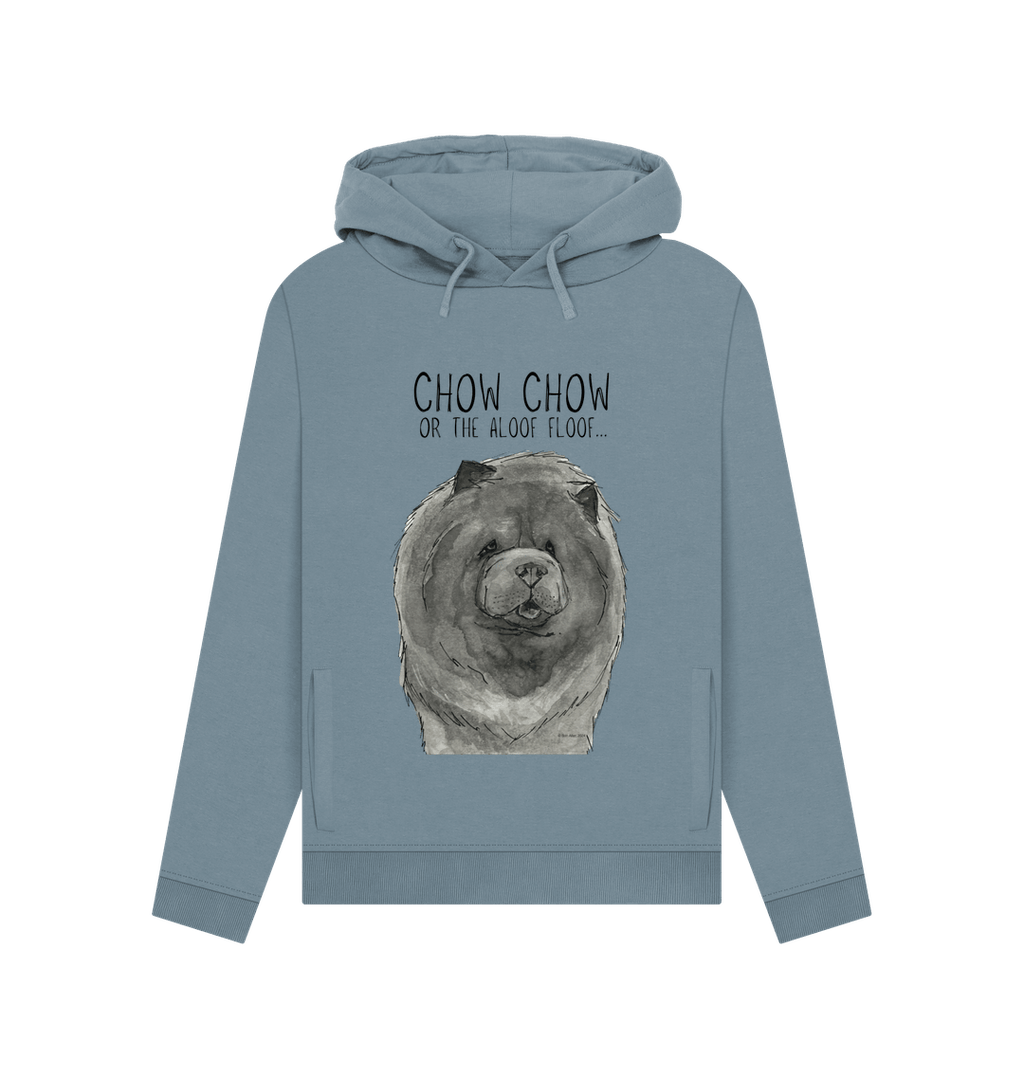 Cozy Up in the Blue Chow Chow Women's Hoodie – Featuring The Aloof Floof!
