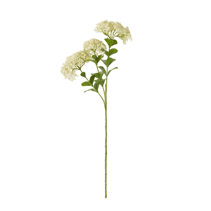 Introducing our stunning Cream Sedum Spray - Captivating Faux Floral Elegance for Home Decor and Arrangements by Hill Interiors at www.brixbailey.com