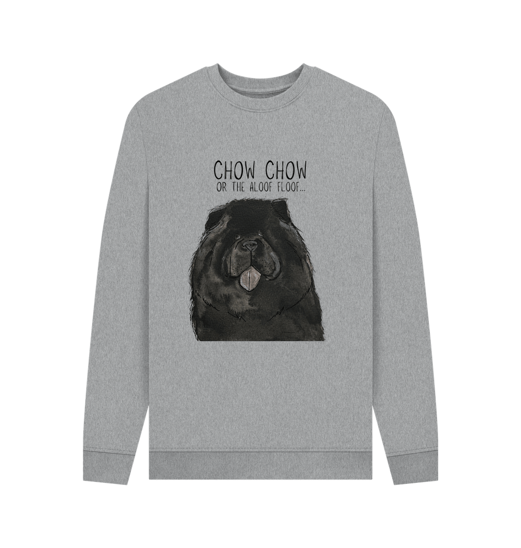 Black Chow Chow 'The Aloof Floof' Men's Crewneck Sweatshirt – Cozy and Stylish