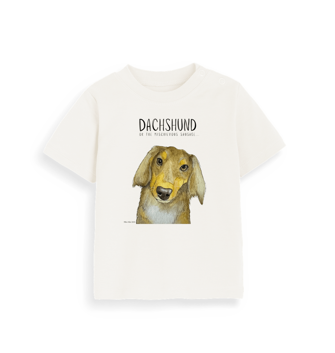 Long Haired Dachshund Baby Tee – Small But Mighty!