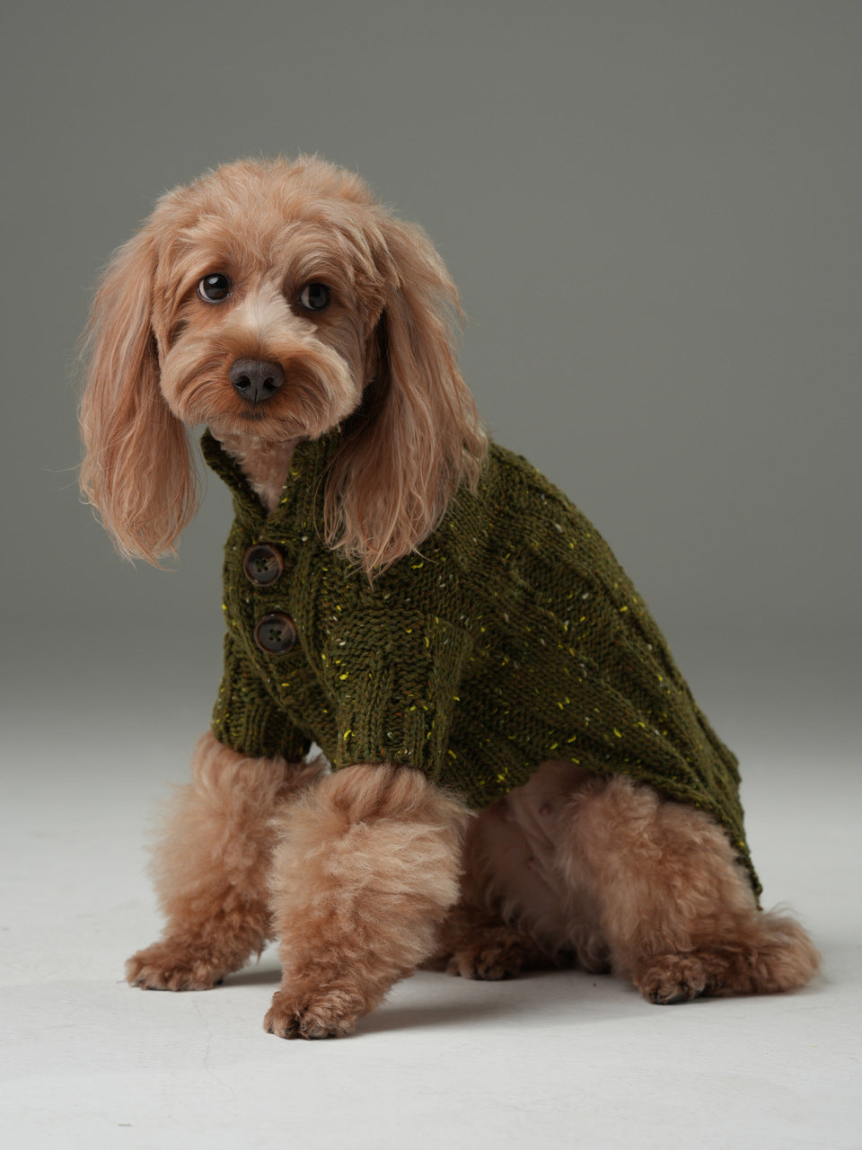 Glacier Pet Sweater Olive Green
