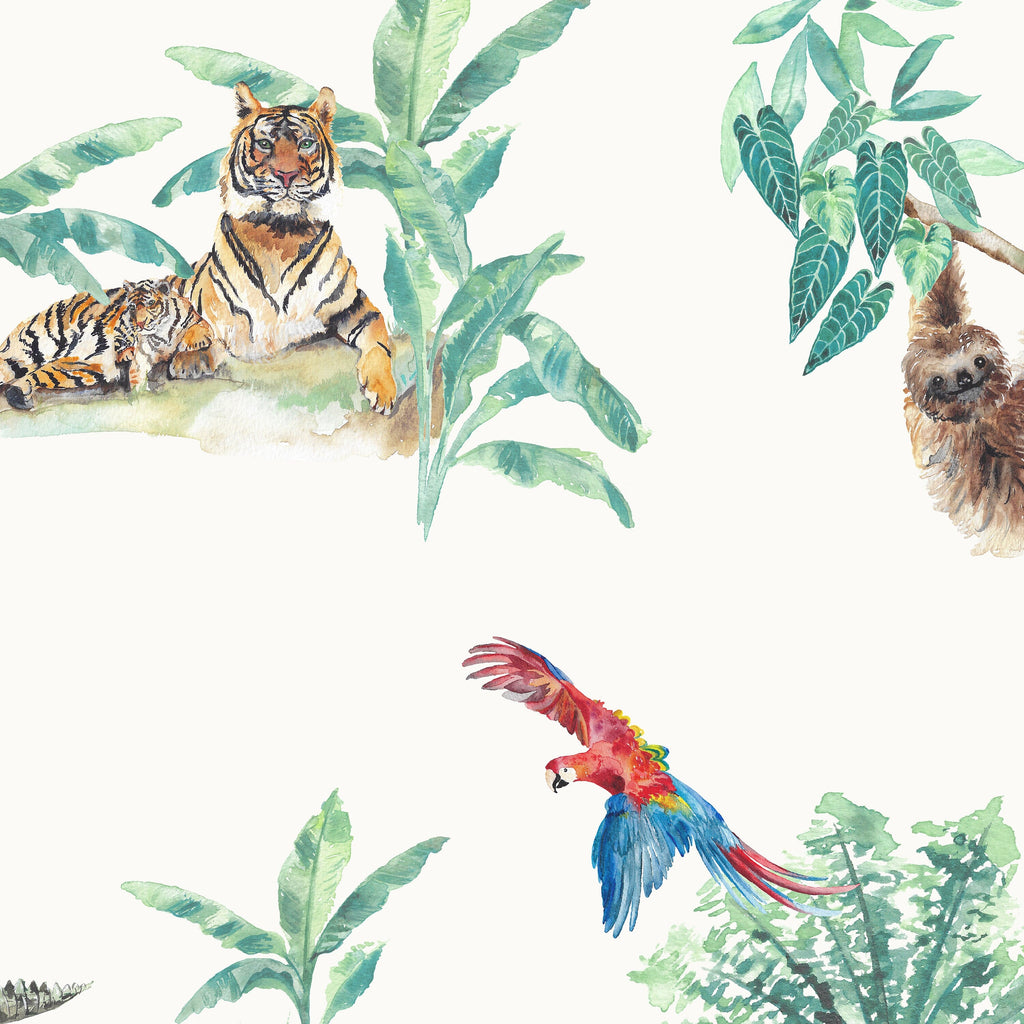 Rainforest Creatures Tropical Children's Wallpaper