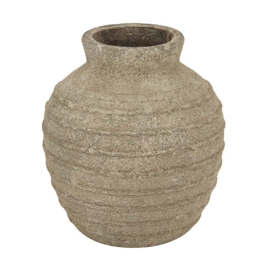 Grey ceramic vase from Tuscan collection, matte finish, minimalist design for modern or traditional decor by Sostter at brixbailey.com