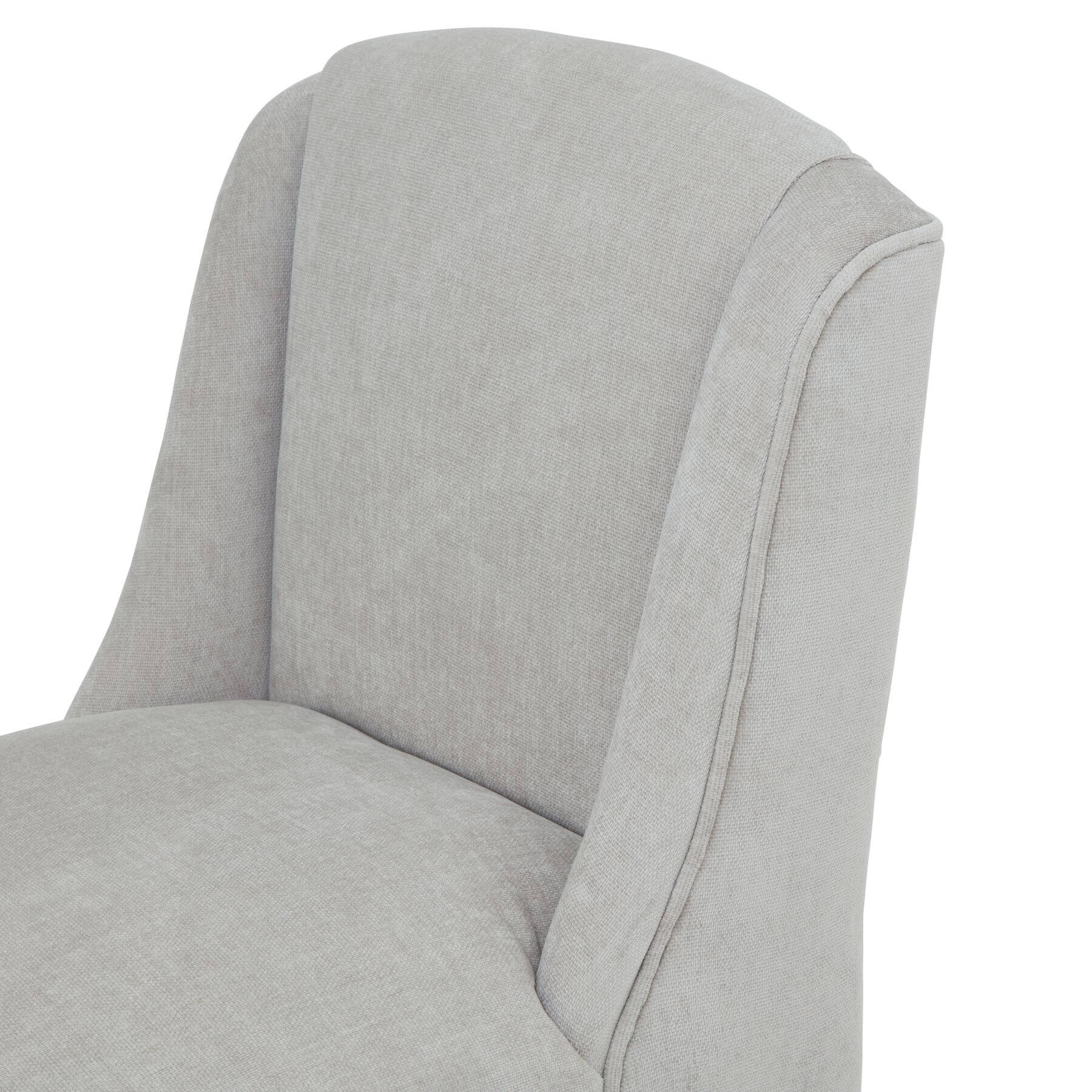 Compton grey barstool with woven fabric upholstery and solid rubberwood frame for modern dining spaces by RoomLondon at brixbailey.com