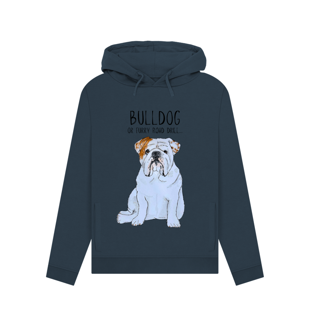 Bulldog Bold: Furry Road Drill Women’s Hoodie for Rebel Comfort!