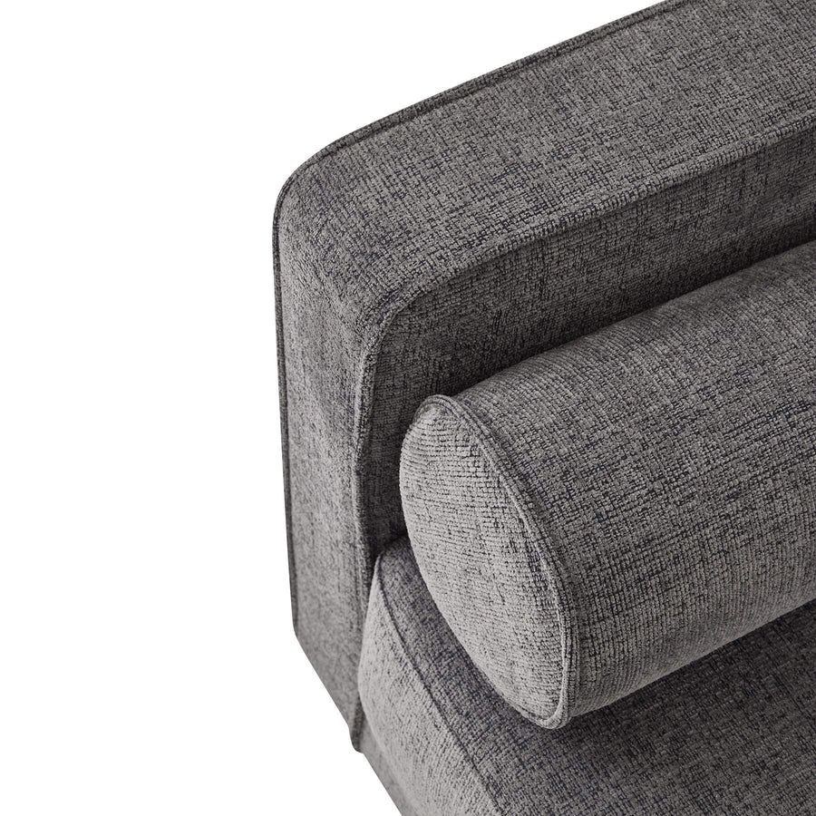 Grey upholstered sofa with plush cushions in classic British design, versatile neutral tone for modern living rooms. by Sostter at brixbailey.com