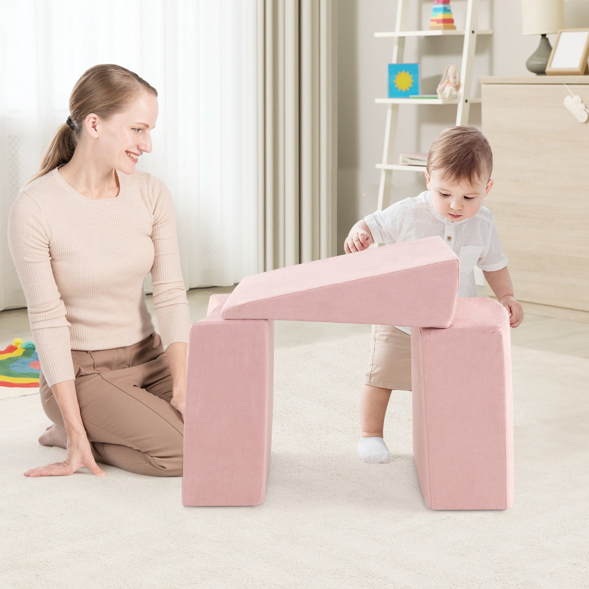 5 Piece Soft Climb and Crawl Playset with Ball Pit