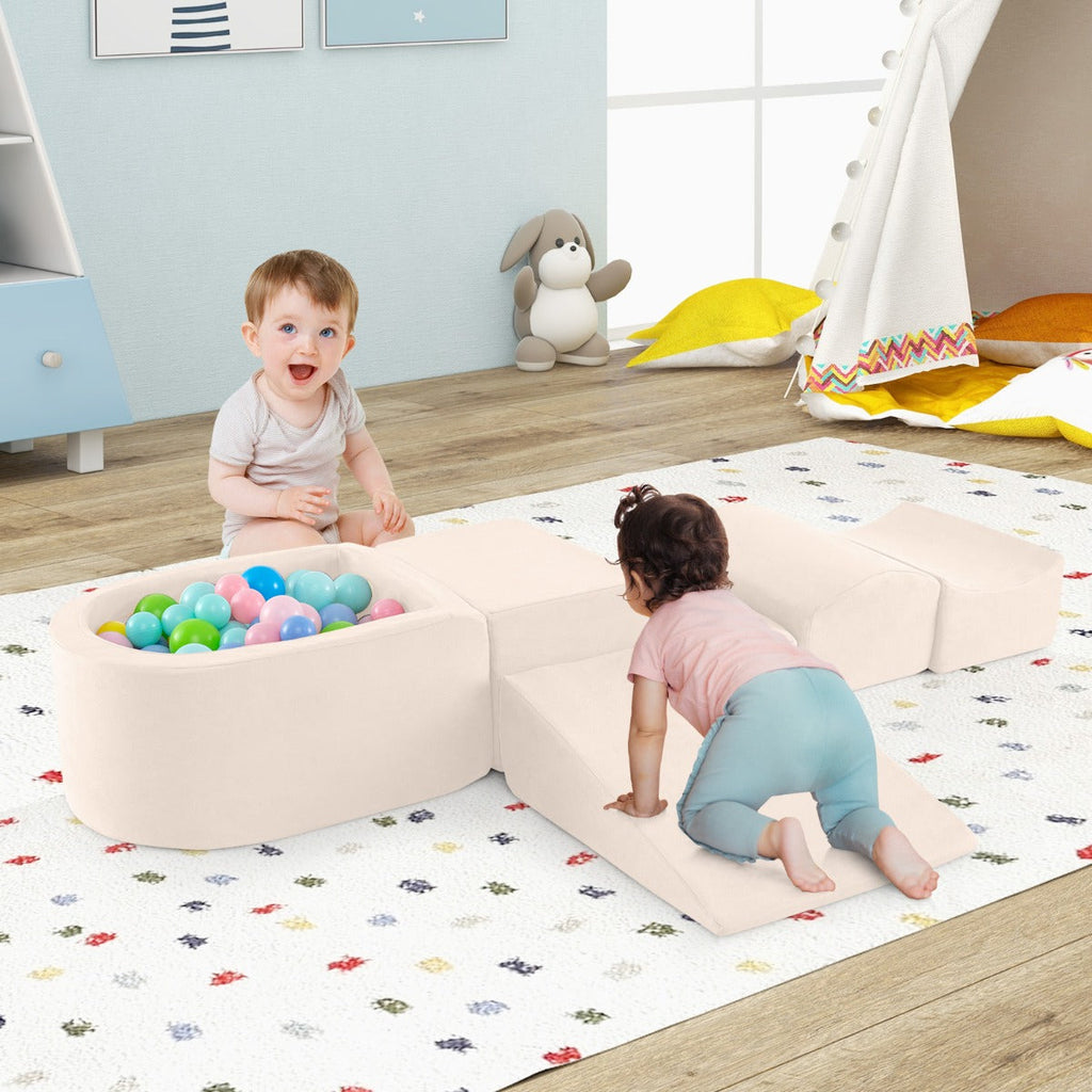 5 Piece Soft Climb and Crawl Playset with Ball Pit