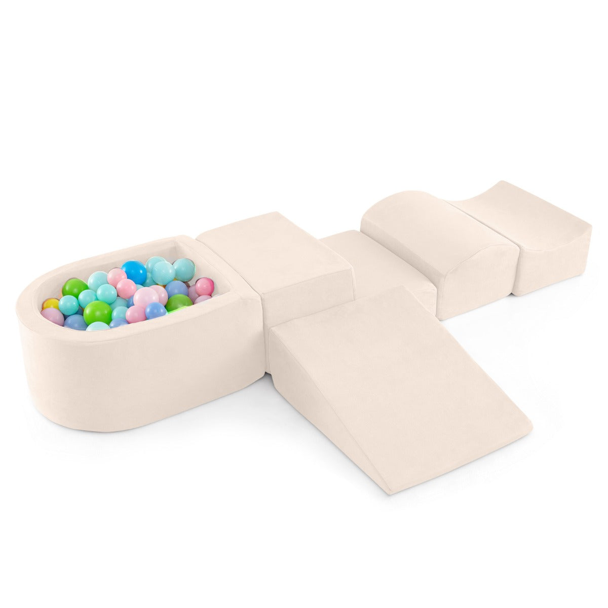 5 Piece Soft Climb and Crawl Playset with Ball Pit