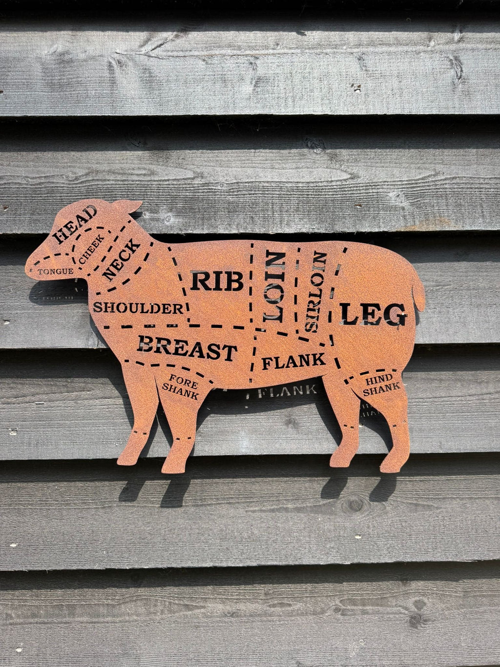 Rusty Metal Butchers Lamb Decorations