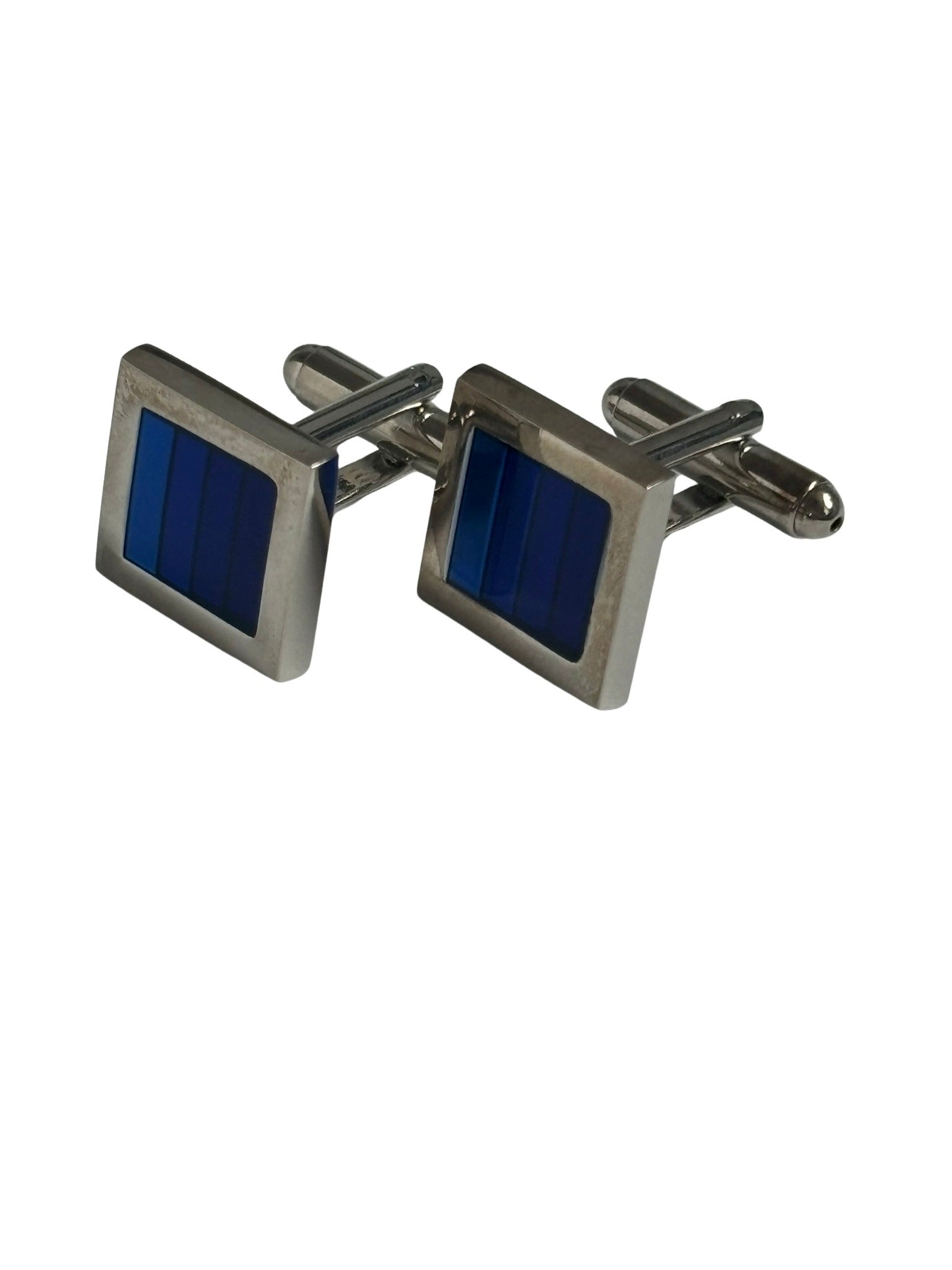 Square Cufflinks in Blue Stone