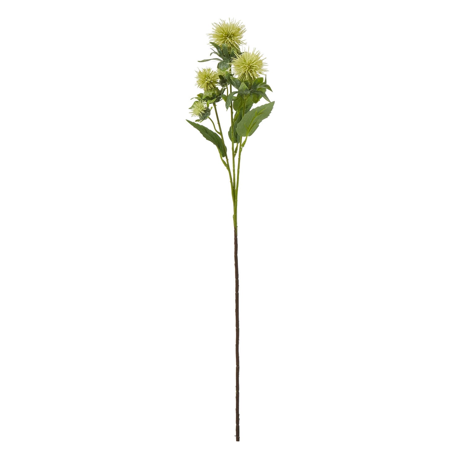 Yellow safflower spray with green foliage, 57cm artificial floral arrangement for home decor by Sostter at brixbailey.com
