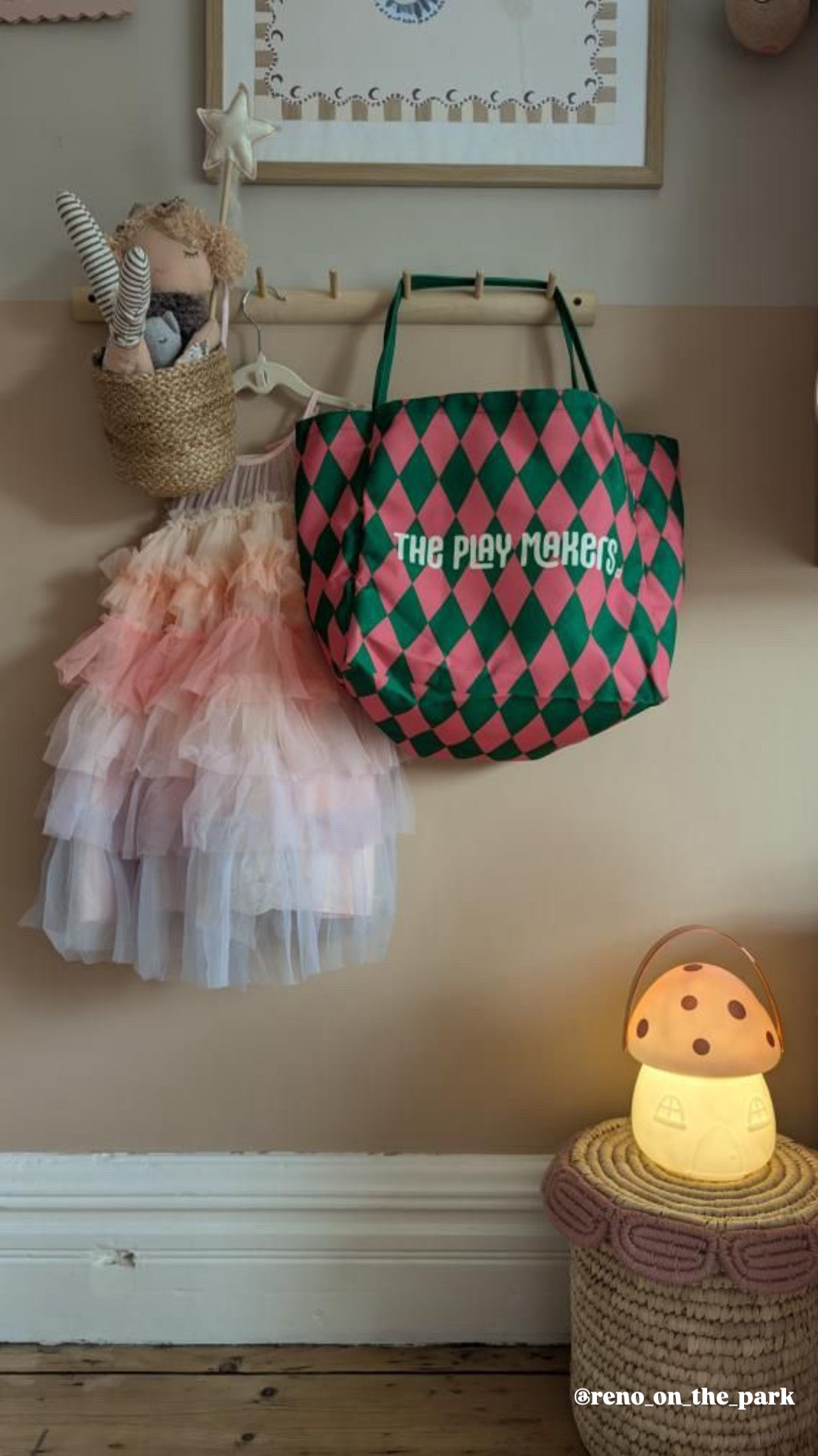 Harlequin Slouchy Tote Bag