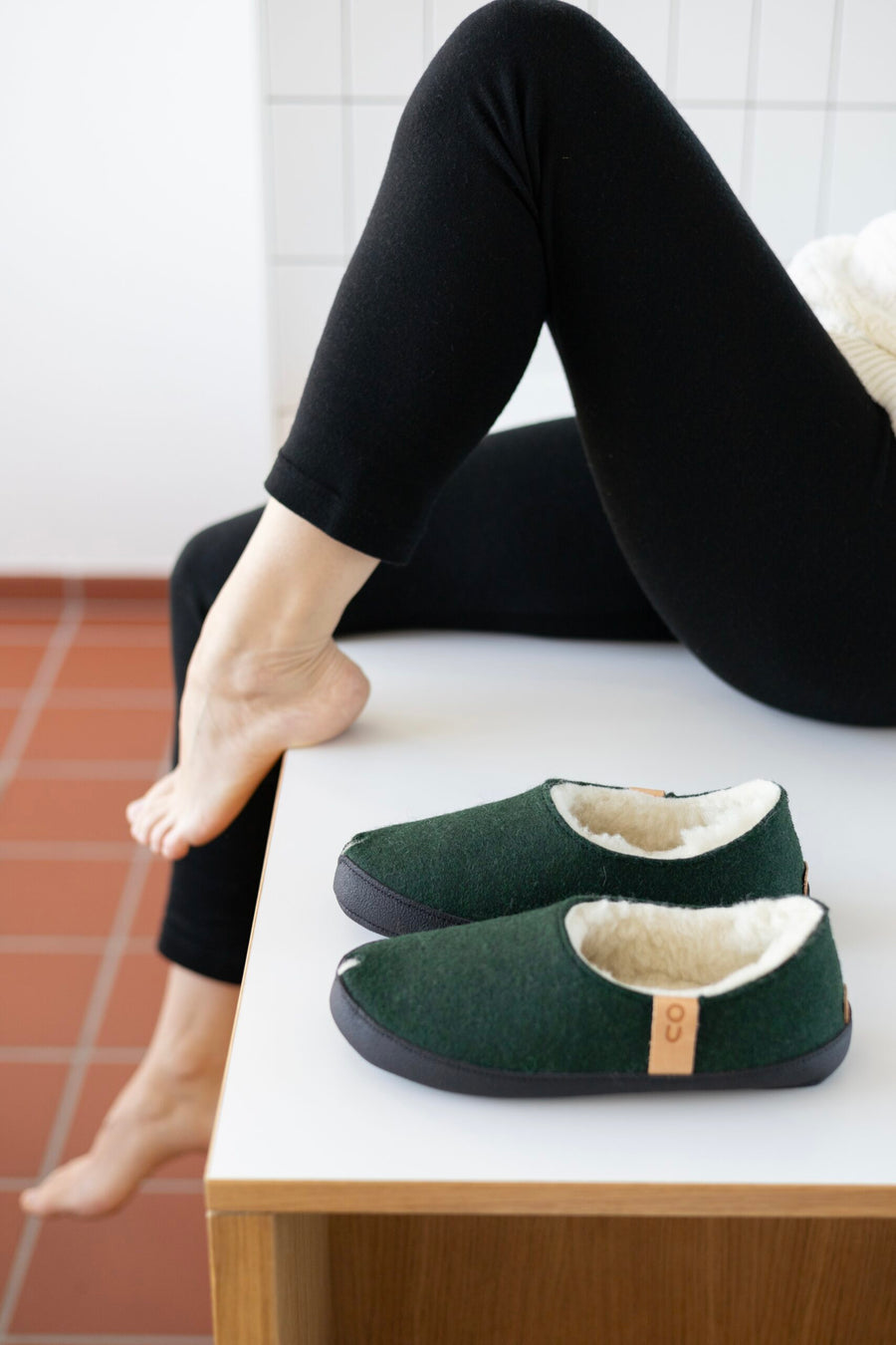 TOKU Budapest Slippers with Real Lambswool Lining by Omaking at www.brixbailey.com