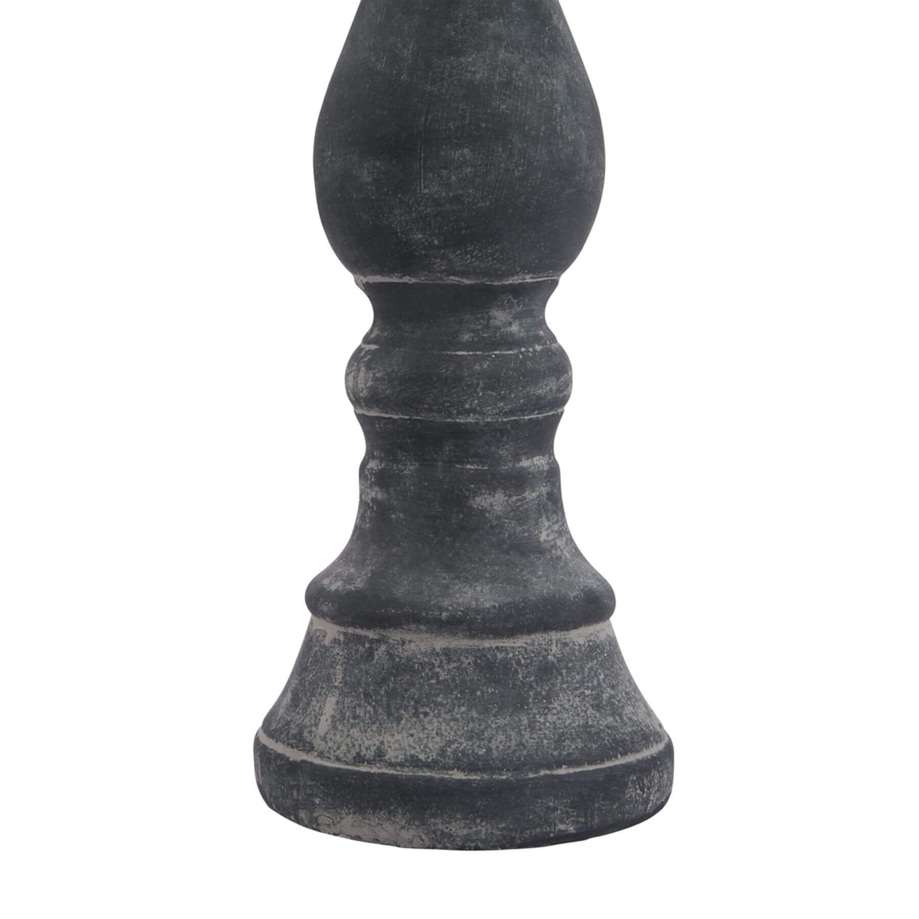 Grey ceramic column candle holder with matte glaze, 40cm tall, inspired by classical architecture by Sostter at brixbailey.com