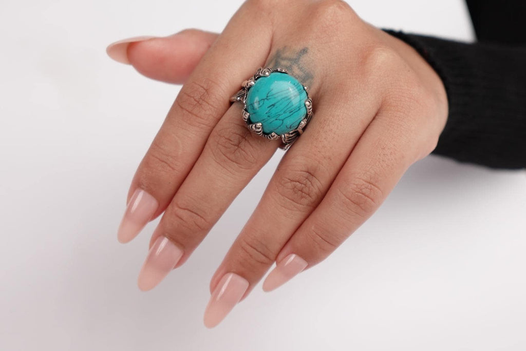 Mystic Statement Rings – Turquoise & Labradorite Collection.