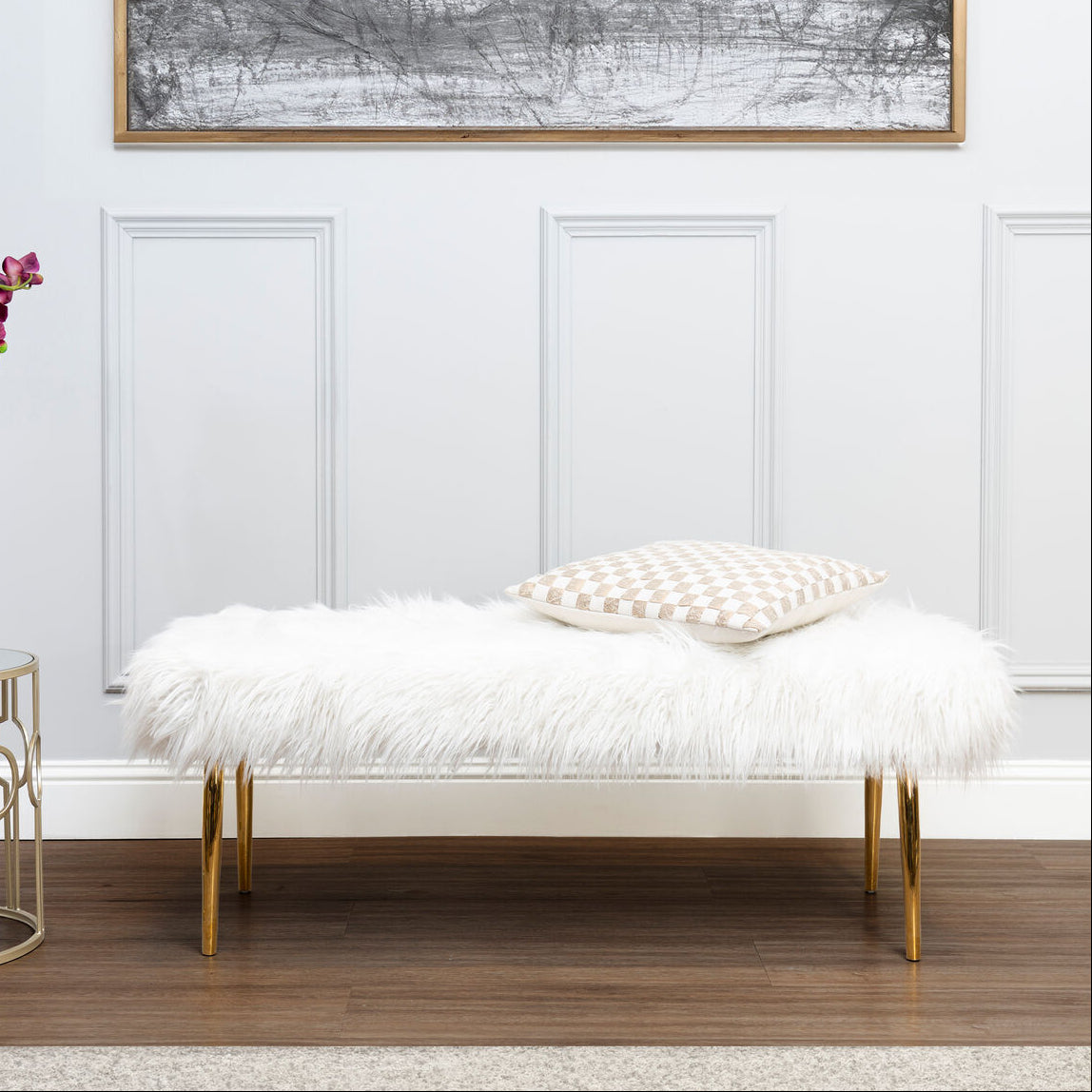 Clarence Gold Metal Bench