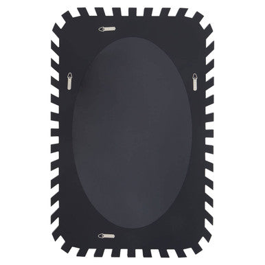 Jade Silver Rectangular Sunburst Wall Mirror