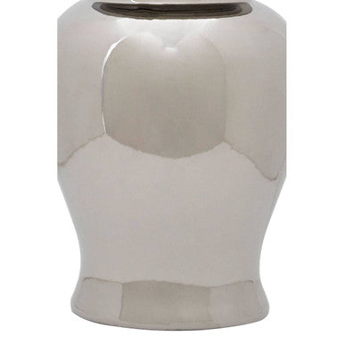 Large Ceramic Silver Jar
